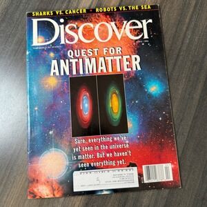 Discover Magazine April 1996 Quest for Antimatter Robots vs The Sea Sharks vs‎